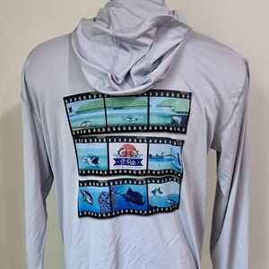 Simms Fishing Long Sleeve Performance Lightweight Hoodie Sz L St Pete Fishing